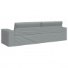 Sofa Bed 200cm Jasnoszary tkanina