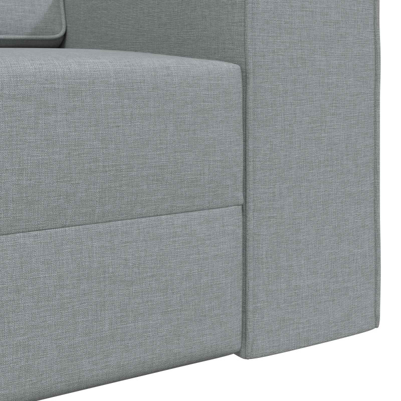 Sofa Bed 200cm Jasnoszary tkanina