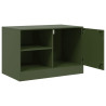 Szafki pod telewizor, 2 szt., oliwkowe, 67x39x44 cm, stalowe