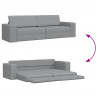 Sofa Bed 200cm Jasnoszary tkanina