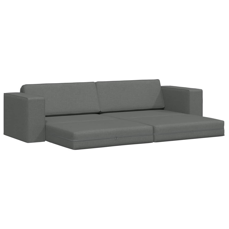 Sofa Bed 200cm Ciemnoszary tkanina