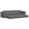 Sofa Bed 200cm Ciemnoszary tkanina