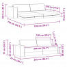 Sofa Bed 200cm Ciemnoszary tkanina