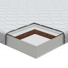 Materac Biały 180 x 200 cm Tkanina żakardowa
