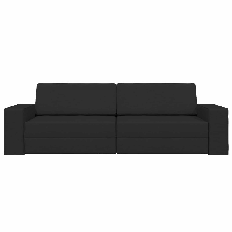 Sofa Bed 200cm Czarny tkanina