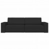 Sofa Bed 200cm Czarny tkanina
