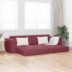 Sofa Bed 200cm Czerwone wino tkanina