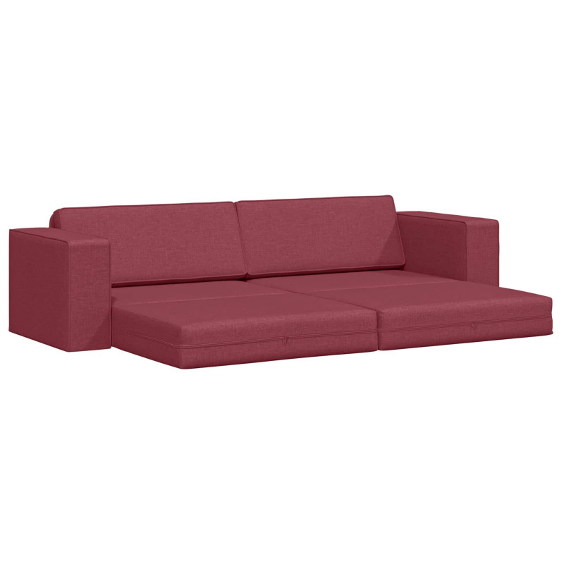 Sofa Bed 200cm Czerwone wino tkanina