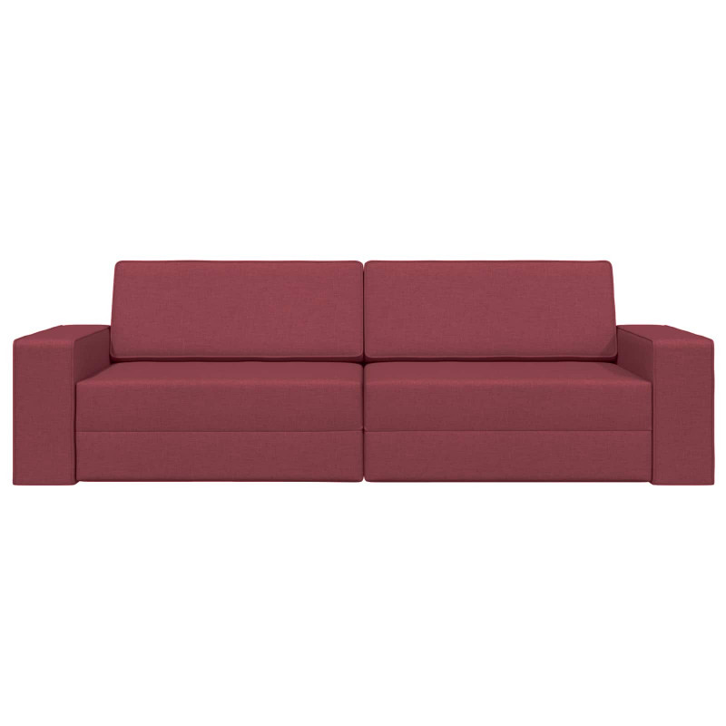 Sofa Bed 200cm Czerwone wino tkanina