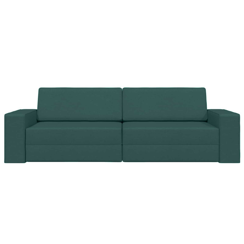 Sofa Bed 200cm Ciemna zieleń tkanina