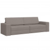 Sofa Bed 200cm Ciemnoszary tkanina