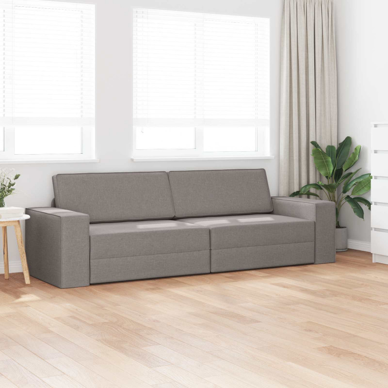 Sofa Bed 200cm Ciemnoszary tkanina