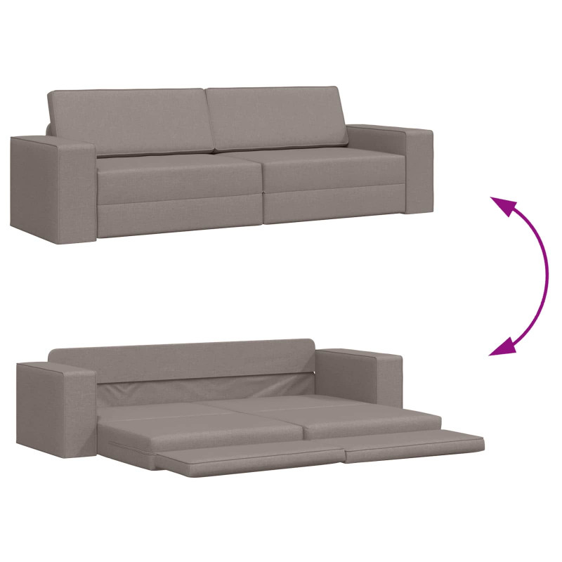 Sofa Bed 200cm Ciemnoszary tkanina