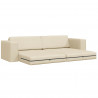 Sofa Bed 200cm Kremowy tkanina