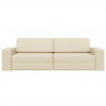 Sofa Bed 200cm Kremowy tkanina