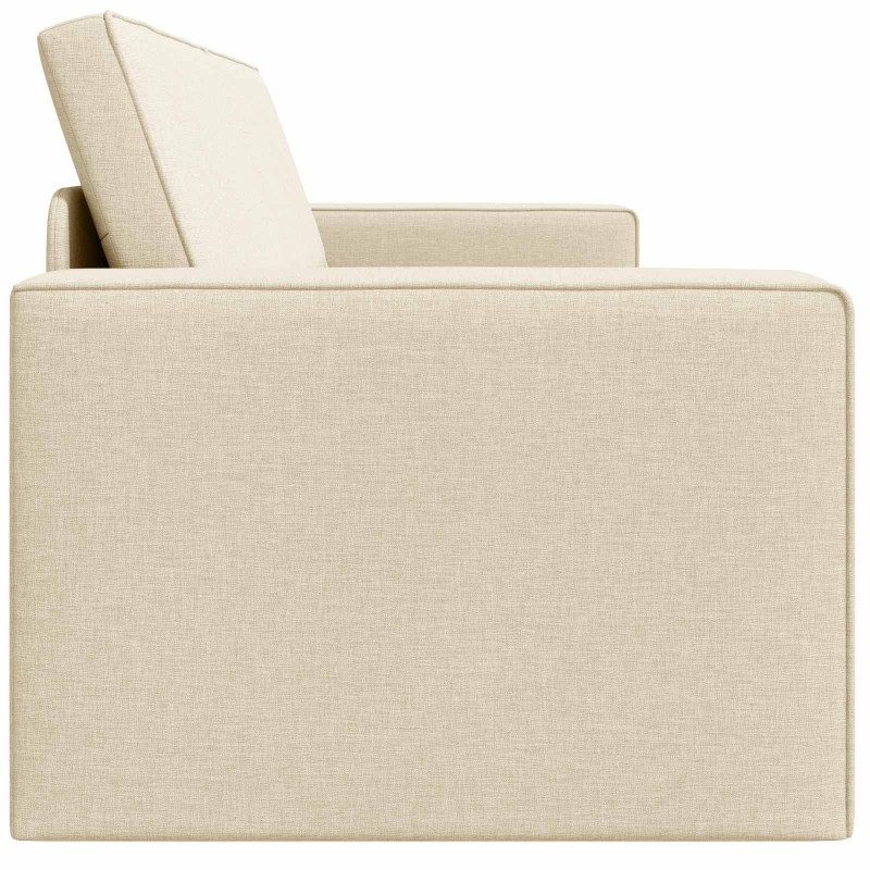 Sofa Bed 200cm Kremowy tkanina