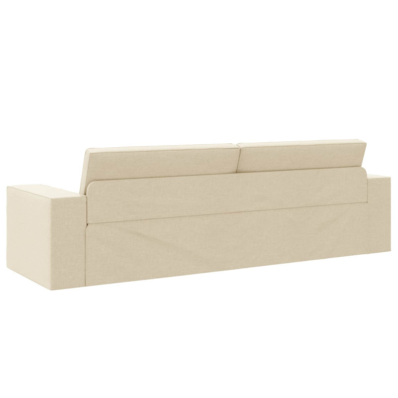 Sofa Bed 200cm Kremowy tkanina