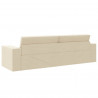 Sofa Bed 200cm Kremowy tkanina