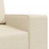 Sofa Bed 200cm Kremowy tkanina