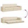 Sofa Bed 200cm Kremowy tkanina