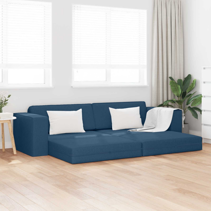 Sofa Bed 200cm Granatowy tkanina