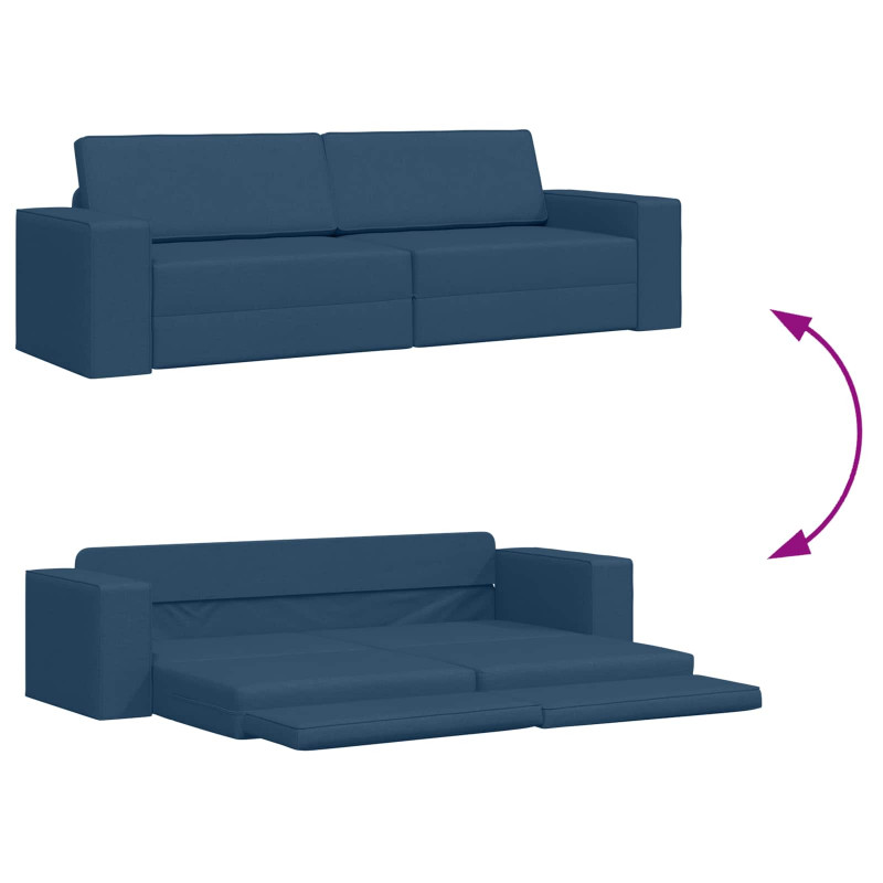 Sofa Bed 200cm Granatowy tkanina