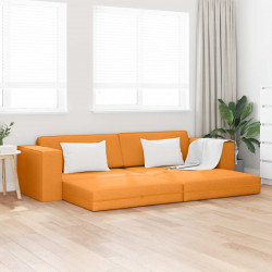 Sofa Bed 200cm Ciemny Żółty tkanina