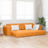 Sofa Bed 200cm Ciemny Żółty tkanina
