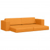 Sofa Bed 200cm Ciemny Żółty tkanina