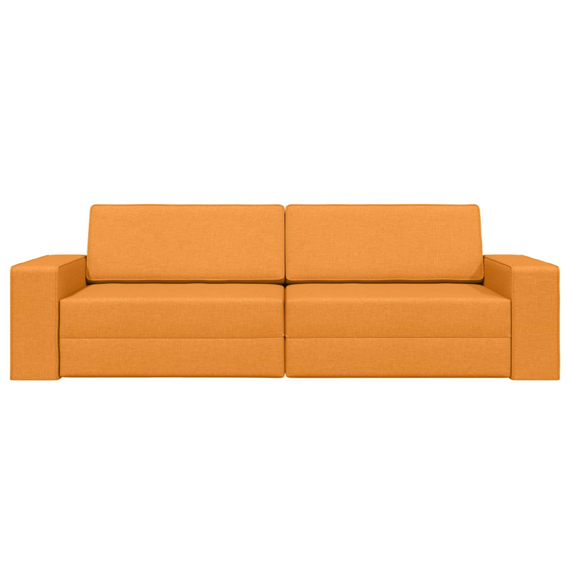Sofa Bed 200cm Ciemny Żółty tkanina
