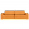 Sofa Bed 200cm Ciemny Żółty tkanina