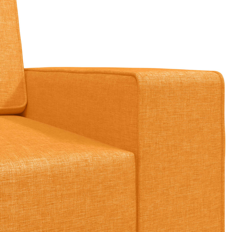 Sofa Bed 200cm Ciemny Żółty tkanina