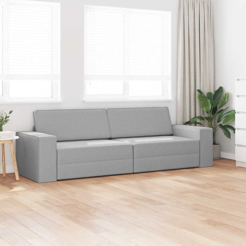 Sofa Bed 200cm Szary chmur tkanina