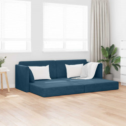 Sofa podłogowa z funkcją spania 200cm Niebieski Aksamit