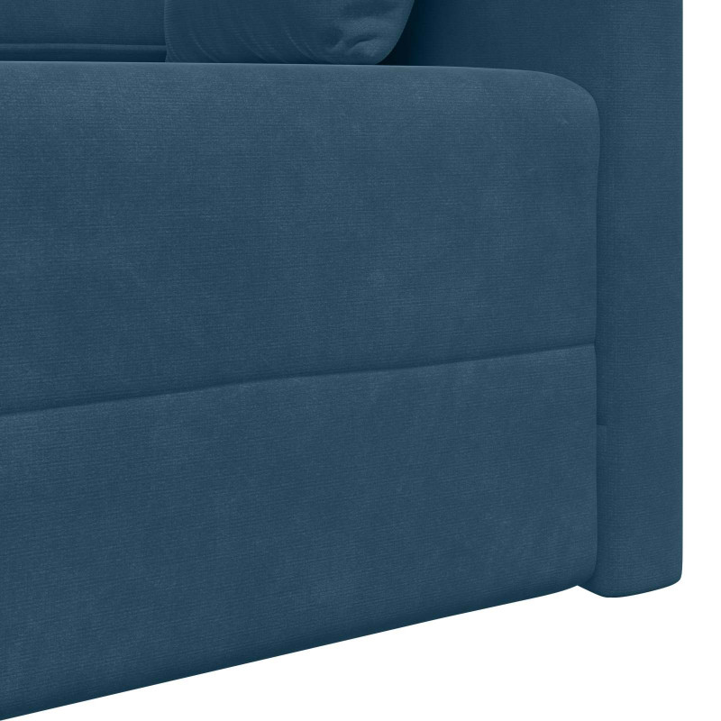 Sofa podłogowa z funkcją spania 200cm Niebieski Aksamit