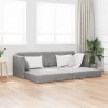 Sofa podłogowa z funkcją spania 200cm Jasnoszary Aksamit