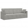 Sofa podłogowa z funkcją spania 200cm Jasnoszary Aksamit