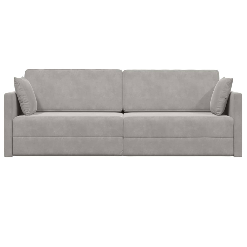 Sofa podłogowa z funkcją spania 200cm Jasnoszary Aksamit