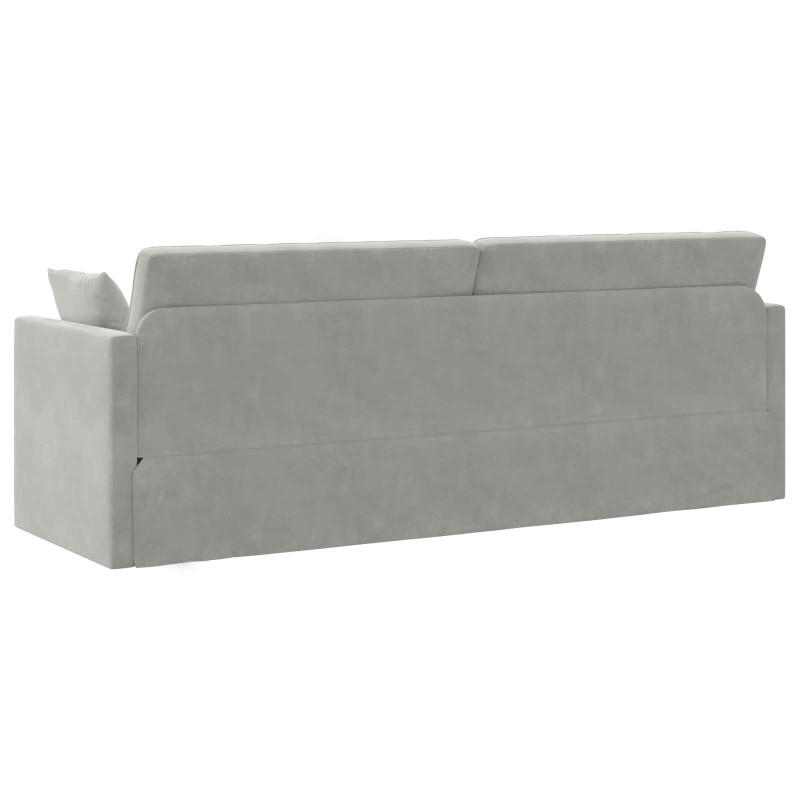 Sofa podłogowa z funkcją spania 200cm Jasnoszary Aksamit