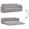 Sofa podłogowa z funkcją spania 200cm Jasnoszary Aksamit