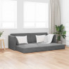 Sofa podłogowa z funkcją spania 200cm Ciemnoszary Aksamit