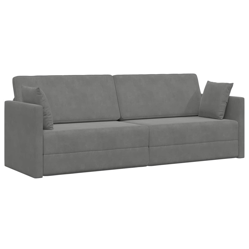 Sofa podłogowa z funkcją spania 200cm Ciemnoszary Aksamit