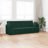 Sofa podłogowa z funkcją spania 200cm Ciemna zieleń Aksamit
