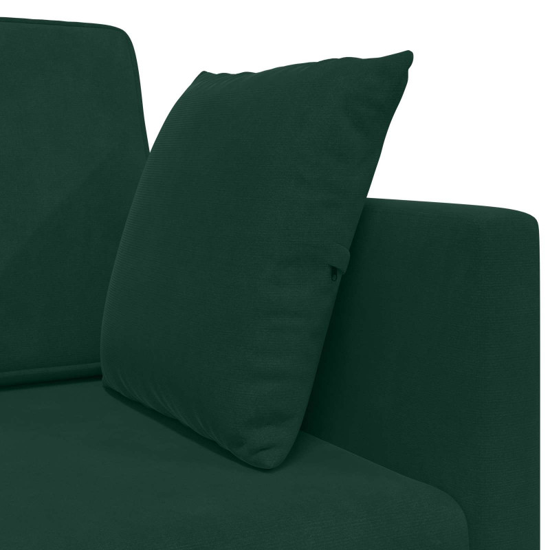 Sofa podłogowa z funkcją spania 200cm Ciemna zieleń Aksamit