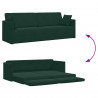Sofa podłogowa z funkcją spania 200cm Ciemna zieleń Aksamit