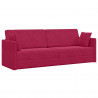 Sofa podłogowa z funkcją spania 200cm Czerwone wino Aksamit