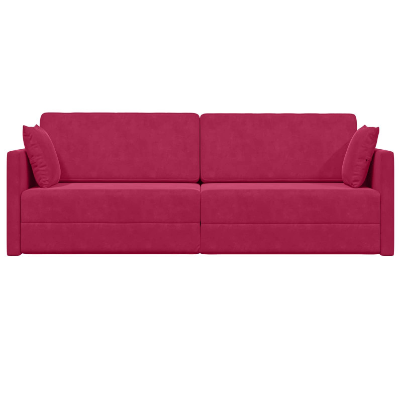 Sofa podłogowa z funkcją spania 200cm Czerwone wino Aksamit