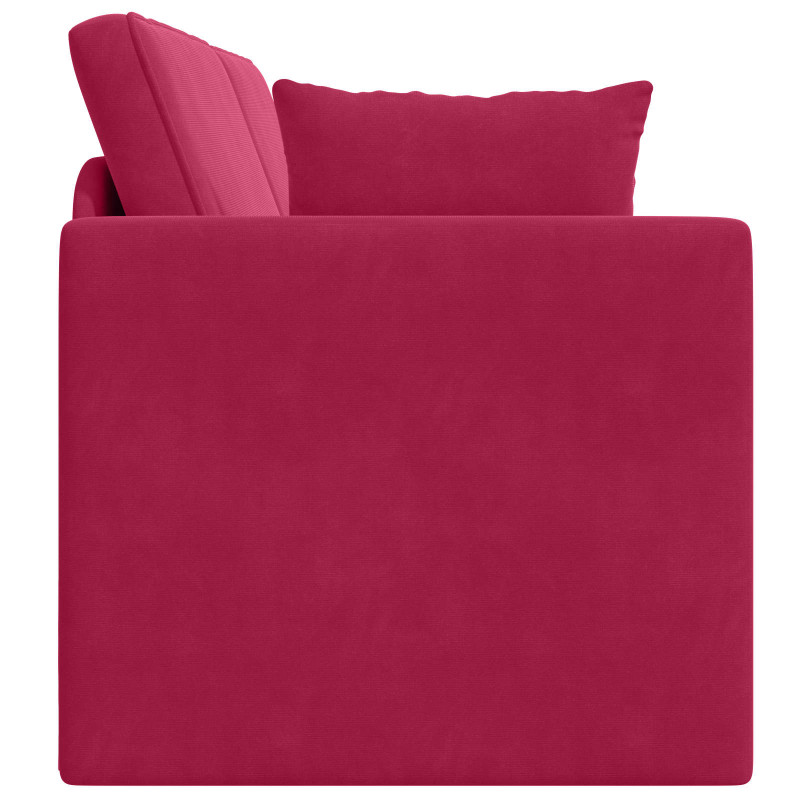 Sofa podłogowa z funkcją spania 200cm Czerwone wino Aksamit