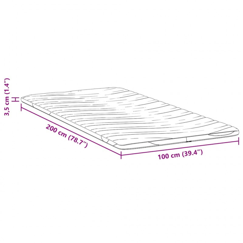 Nakładka na materac Biały 100 x 200 cm Dzianina