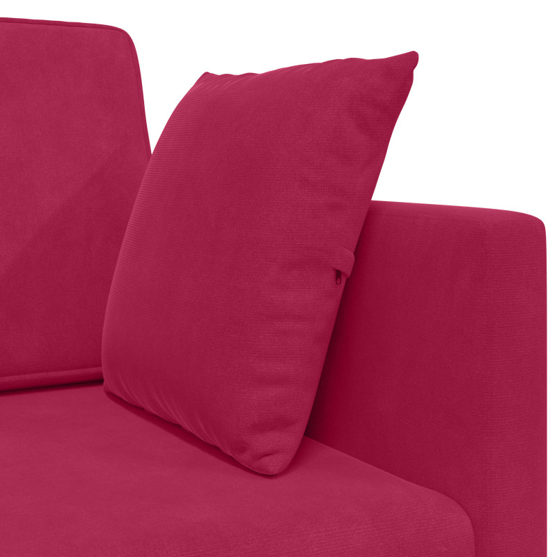 Sofa podłogowa z funkcją spania 200cm Czerwone wino Aksamit